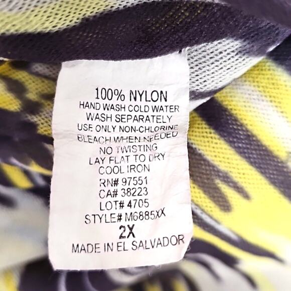 Piper & Sparrow Womens Plus Slouch Neck Long Sleeve Geometric Print Top Size 2X - Picture 9 of 9